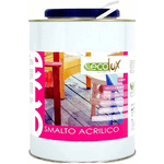 Ecolux smalto ecologico lucido acrilico ad acqua inodore per interno ed esterno *** tinta ocra, contenuto litri 2,5, ...