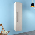 Colonna sospesa senna pensile bagno con anta made in italy reversibile *** finitura- frassino tranché, confezione 1