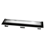 Canale canaletta pavimento lineare scarico doccia full inox mattonella canalina *** misure l485xh63>115 mm, confezione 1