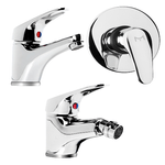 Tris-rubinetto-miscelatore-lavabo-bagno---bidet---miscelatore-doccia-ad-incasso-m-cromato