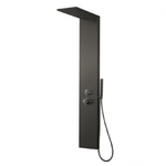 Colonna doccia attrezzata easy in acciaio black con cascata h150xl23xp53 *** confezione 1