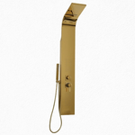 Colonna doccia attrezzata flower oro in acciaio gold con cascata h150xl20xp44 *** confezione 1