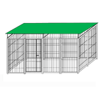 Box per cani da esterno coperto con zincatura a caldo da 400x200x altezza 180 cm