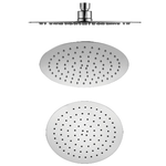 Soffione doccia tondo acciaio inox 2 mm spessore effetto pioggia varie misure bagno *** misure diam. 200x2 mm 54 ugel...