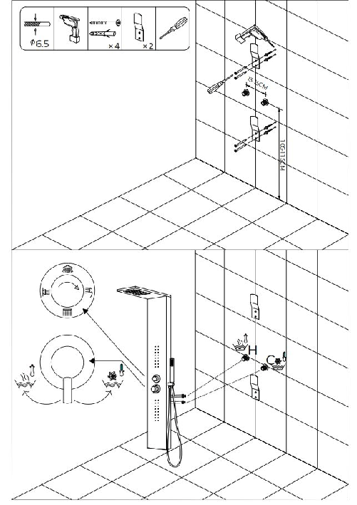 Colonna-doccia-attrezzata-easy-in-acciaio-inox-cascata-cromo-lucido-150x23x53-----confezione-1