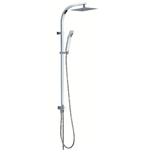 Colonna doccia attrezzata acciaio inox cromato soffione quadro doccetta *** confezione 1