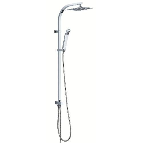 Colonna-doccia-attrezzata-acciaio-inox-cromato-soffione-quadro-doccetta-----confezione-1