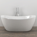 Vasca da bagno free standing ovale acrilico bianco lucido 2 misure h 68 cm *** misure l170xh68xp80, confezione 1