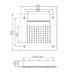 Ogomondo-soffione-led-a-soffitto-da-incasso-con-cascata-acciaio-nero-quadro-----confezione-1