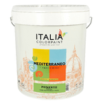 Mediterraneo ponente idropittura acrilsilossanica liscia protettivo antialga *** tinta bianco, contenuto litri 4, con...