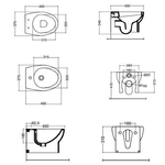 Sanitari-ceramica-dark-a-pavimento-vaso-wc-bidet-sedile-e-curva