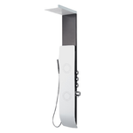 Colonna doccia tec alluminio bianco nero getti idro arredamento h150xl22 *** confezione 1