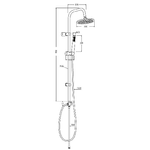 Colonna-doccia-attrezzata-025-ottone-cromato-soffione-tondo-doccetta-----materiale-staffe-a-parete-staffe-in-abs-pez...