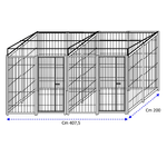 2-box-per-cani-predisposto-alla-copertura-zincato-a-caldo-ciascuno-da-200x200x-altezza-180-cm