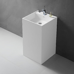 Lavabo monoforo free standing magnus plus artificial stone bianco opaco matt *** confezione 1