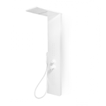 Ogomondo colonna doccia attrezzata easy in acciaio bianco con cascata 150x23x53 *** finitura- bianco opaco, confezione 1