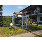 Box per cani in rete predisposto alla copertura zincato elettrolitico da 200x200x altezza 180 cm