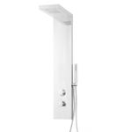 Colonna doccia attrezzata fresh in acciaio inox con cascata bagno h115xl20xp50 *** finitura- cromo lucido, confezione 1