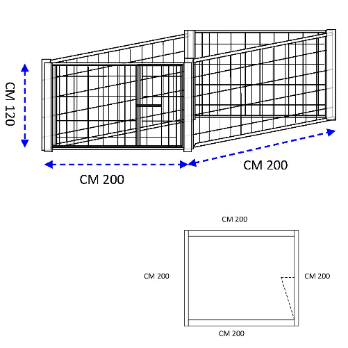 Box-per-cuccioli-in-rete-con-zincatura-a-caldo-dimensioni-200x200xaltezza-120-cm