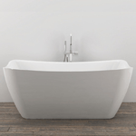 Vasca da bagno free standing rettangolare acrilico bianco lucido 180 x 83 x 72cm