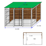 Box-per-cani-coperto-retro-e-1-metro-laterale-in-legno-zincato-a-caldo-da-300x200xh180-cm