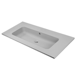 Lavabo ad incasso mineral marmo colore grigio cenere mobile composizione bagno *** misure 101x46 cm, confezione 1