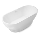 Vasca da bagno free standing ovale acrilico bianco lucido 170 x 80 x 61 cm *** confezione 1