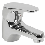 Miscelatore rubinetto europa per lavabo in ottone colore cromato con piletta