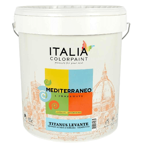Titanus levante quarzo acrilico fibrato riempitivo mediterraneo antialga *** tinta bianco, contenuto litri 4, confezi...