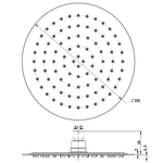 Soffione-doccia-tondo-acciaio-inox-2-mm-spessore-effetto-pioggia-varie-misure-bagno-----misure-diam.-250x2-mm-86-ugel...