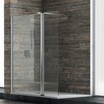 Ogomondo walk-in doccia con anta basculante e staffa cristallo 8 mm *** misure 107-109xh200 cm, confezione 1