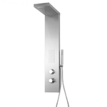 Colonna doccia attrezzata fresh in acciaio inox con cascata bagno h115xl20xp50 *** finitura- spazzolato, confezione 1