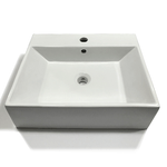 Lavabo da appoggio ceramica bianco lavandino lavello arredo bagno 2 misure *** misure 41x41x15 cm, confezione 1