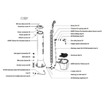 Sined-Tritone-Pro-Fontana-Da-Giardino-Con-Doppio-Attacco-Acqua-e-Cestello-In-Polietilene-Rossa