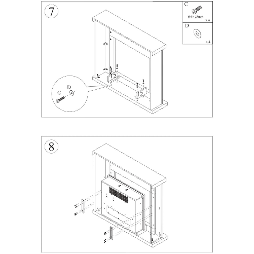 Tagu-Fm461-Gr3-Cornice-Per-Caminetto-Per-Inserto-Elettrico-Struttura-In-Legno-Grigio-Scuro