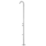 Sined-Quartu-Doccia-Per-Esterni-In-Acciaio-316l-Con-Soffione-e-Lavapiedi-h-2289-Cm-Inox