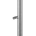 Sined-Quartu-Doccia-Per-Esterni-In-Acciaio-316l-Con-Soffione-e-Lavapiedi-h-2289-Cm-Inox