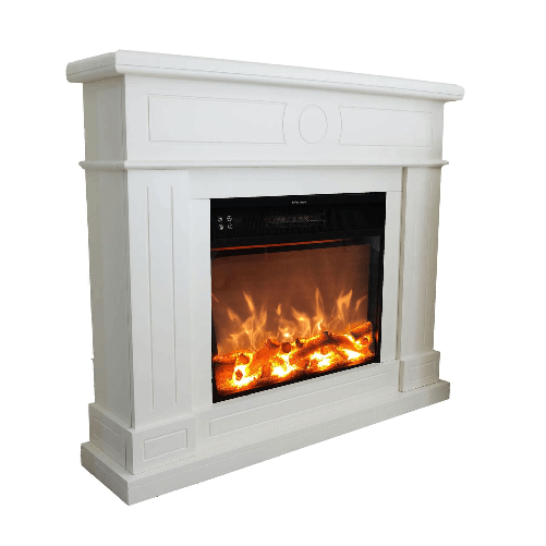 Caminetto-Fuego-Roberta-Blanco-1500w-a-Parete-Con-Cornice-Telecomando-e-Bruciatore-Bianco-Crema