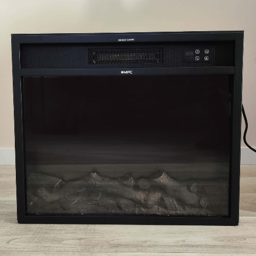 Mpc-Caminetto-Vulcano-Bruciatore-Elettrico-Led-Per-Camino-Da-1500w-Solo-Effetto-Fiamma-Nero