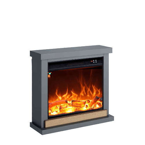 Caminetto-Fuego-Anna-Antracita-a-Parete-1500w-Con-Cornice-Telecomando-e-Bruciatore-Grigio-Scuro