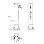 Sined-Tritone-Fontanella-Da-Giardino-In-Hdpe-Con-Gancio-Portagomma-h-100-Cm-Verde