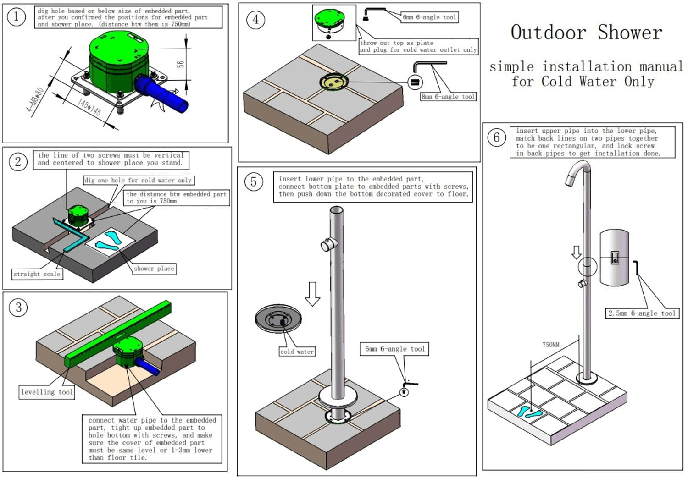 Sined-Palau-Doccia-Da-Piscina-Curva-In-Acciaio-316l-Solo-Acqua-Fredda-Inox-Satinato