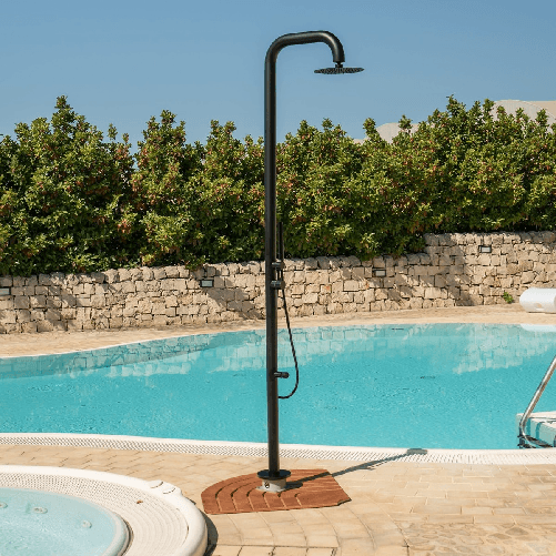 Sined-Pula-Doccia-Per-Piscina-In-Acciaio-Inox-316l-Con-Doccetta-Nero-Satinato