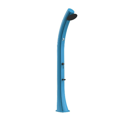 Sined Sole Xxl Doccia Riscaldamento Solare Grande Curva Con Lavapiedi e Soffione Blu