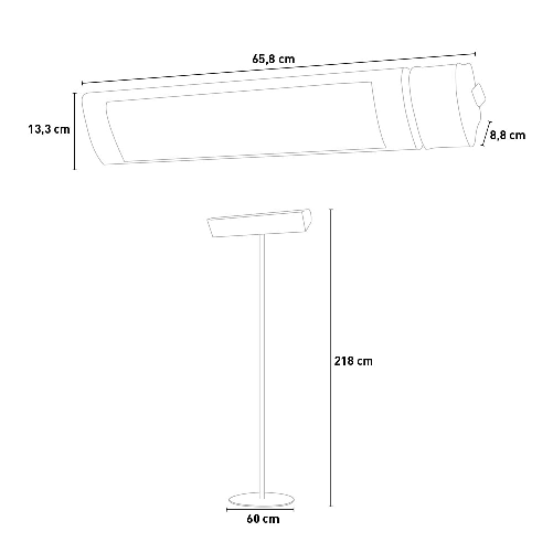 Sined-Caldo-Irb-Nero-Terra-Radiatore-Da-Esterno-Con-Piedistallo-Da-2000w-Nero-e-Grigio