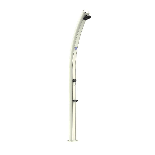 Sined-Emi-Doccia-Solare-In-Alluminio-Con-Soffione-e-Lavapiedi-Da-25-Litri-Bianca