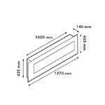 Xaralyn-Trivero130-Caminetto-Elettrico-Da-Parete-a-Led-Con-Braciere-Realistico-Nero