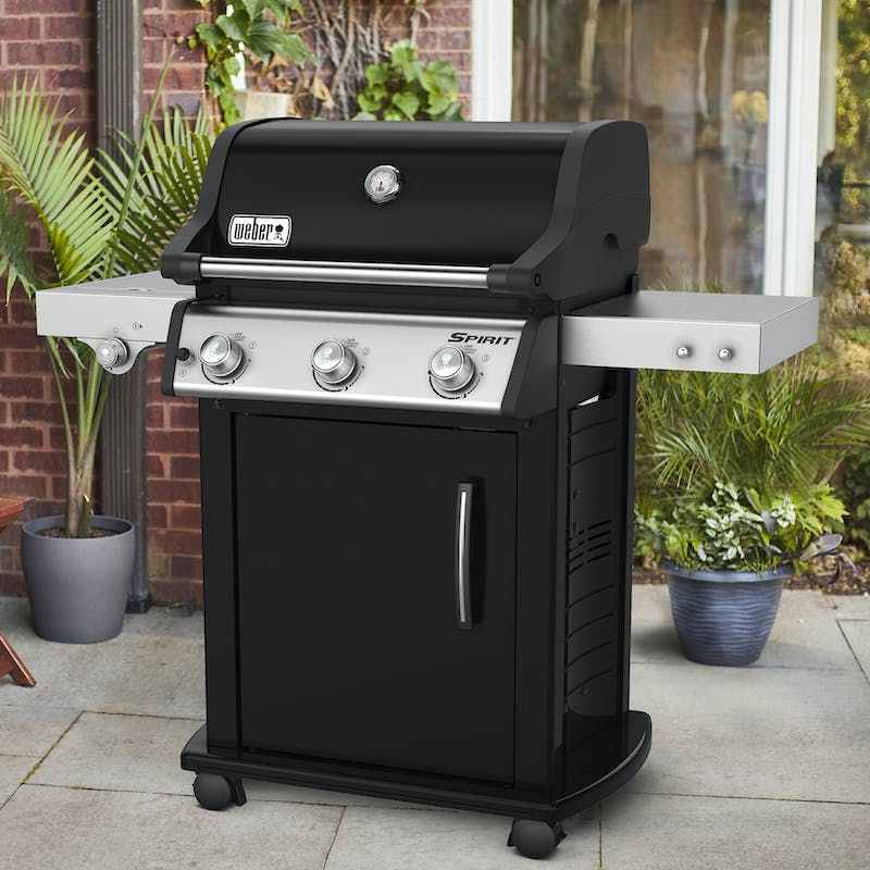 Weber-barbecue-a-gas-gpl-spirit-e-325-gbs-acciaio-nero-con-ruote-girevoli