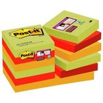 3M Post-it - Super Sticky Colori Marrakesh 12 Blocchetti 90 Foglietti 4 Colori 47.6x47.6mm (12 pz)