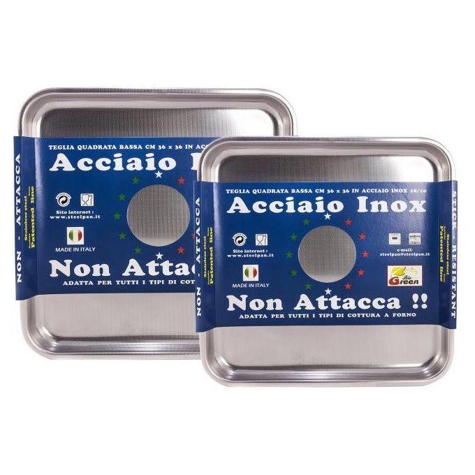 Buylloon Home Teglia Inox Quadrata 32x32x3cm